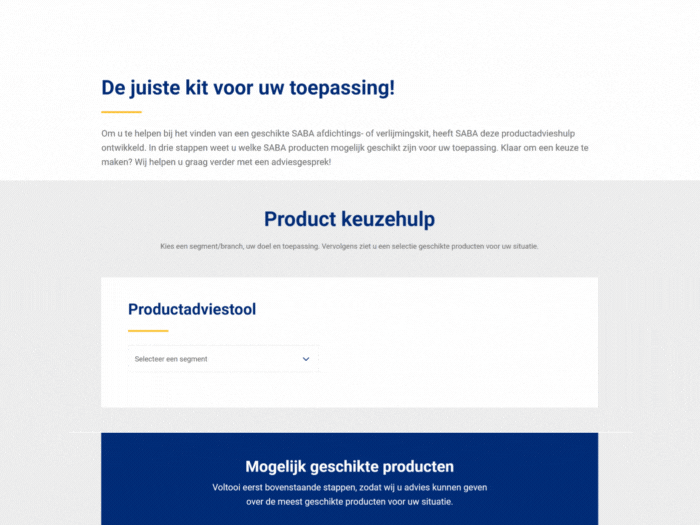 Nieuw: SABA's productconfigurator