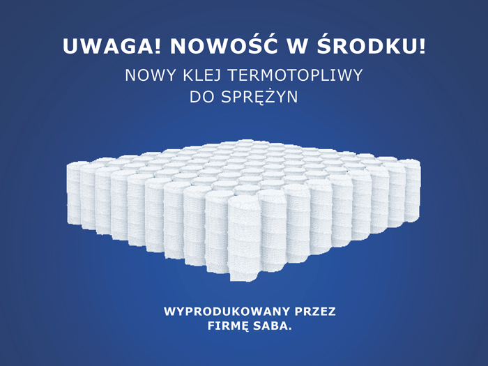 NOTATKA PRASOWA - SABA wprowadza nowy klej termotopliwy do sprężyn kieszeniowych 