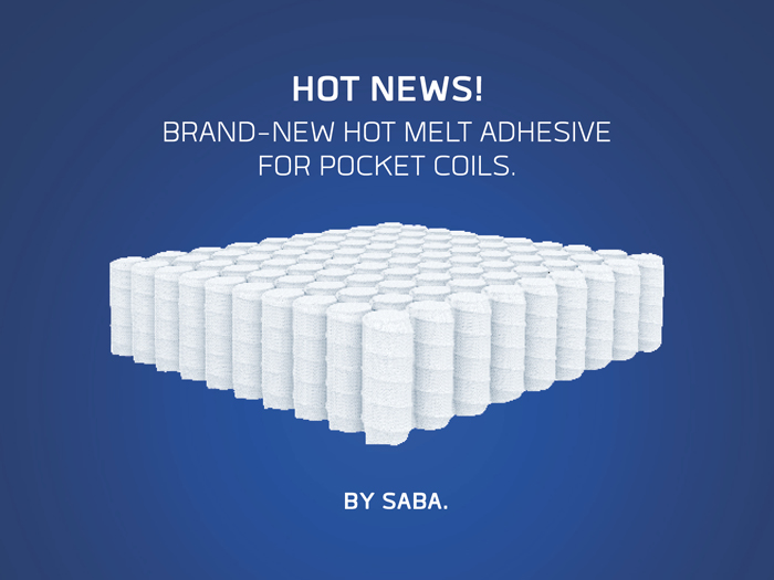 PRESS RELEASE - SABA introduces new pocket coil hot melt adhesive 